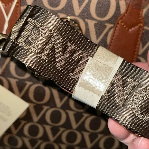 Valintino Orlandi Brown Logo Tote Bag with adj. crossbody shoulder strap NWT - Picture 8 of 10